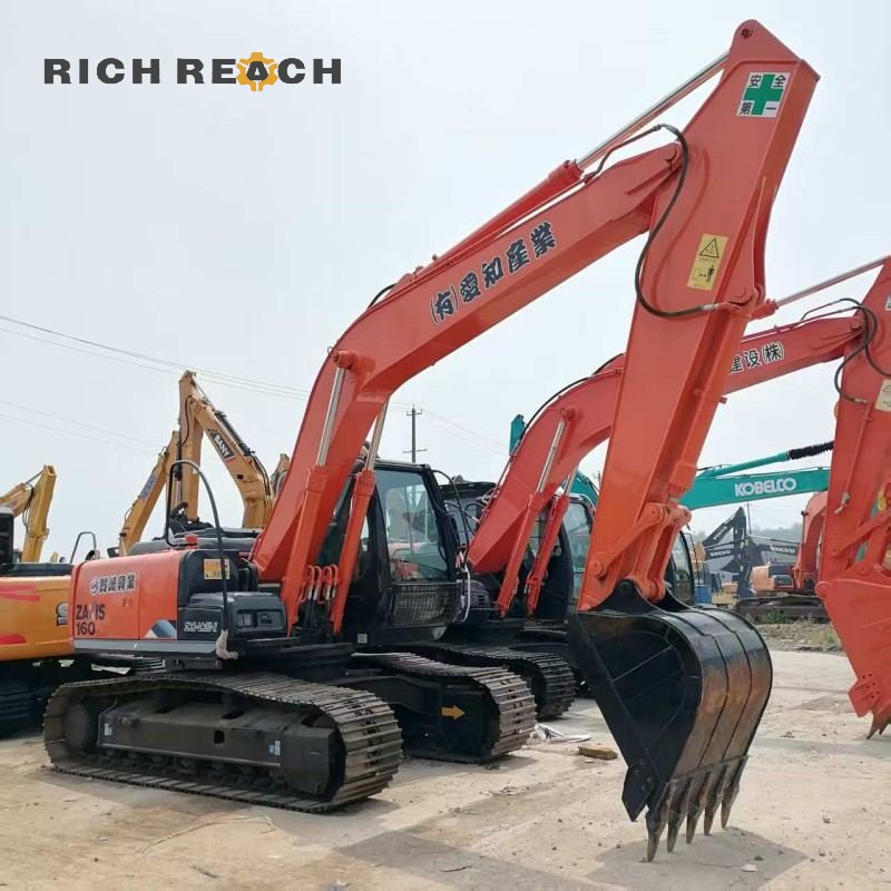 Fuel tank exterior of a 2023 Hitachi ZX160 excavator, low hours, priced at $29,300